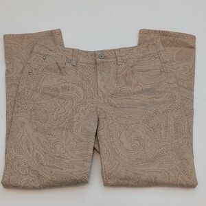 Talbots Curvy Slim Crop Paisley Pants